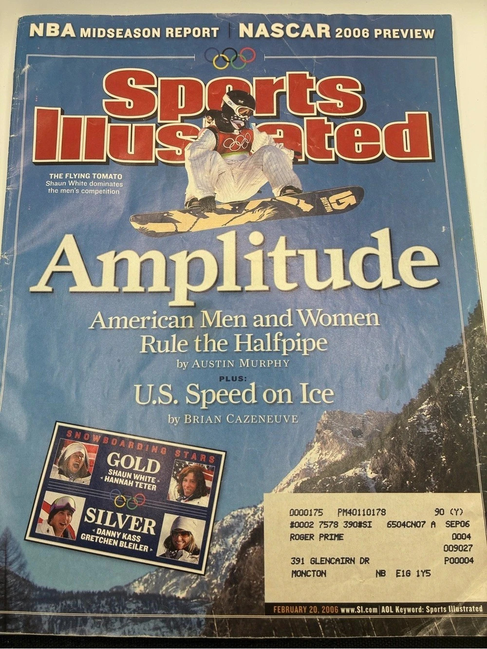 Sports Illustrated Magazine February 20, 2006 - Shaun White Cover February 20